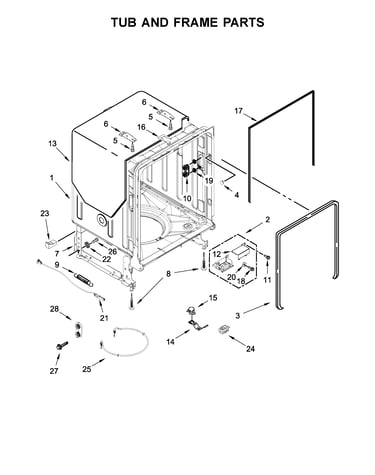 Tub and frame parts