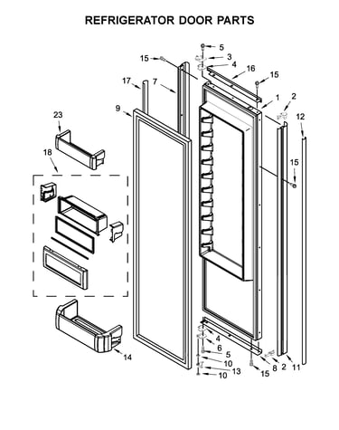 Refrigerator door parts