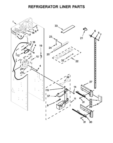 Refrigerator liner parts
