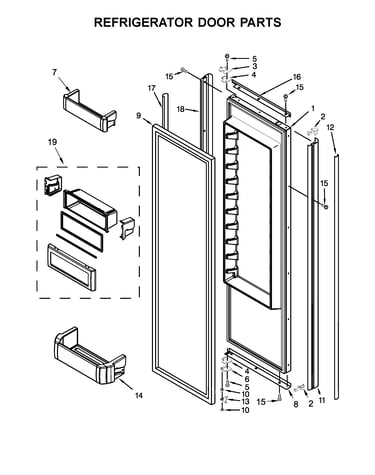 Refrigerator door parts