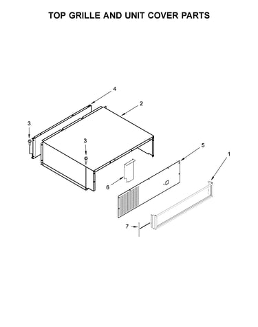 Top grille and unit cover parts