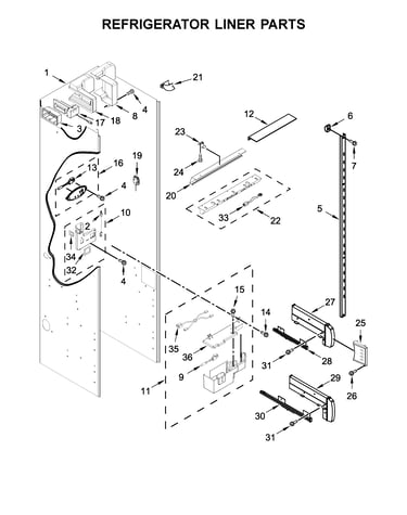 Refrigerator liner parts