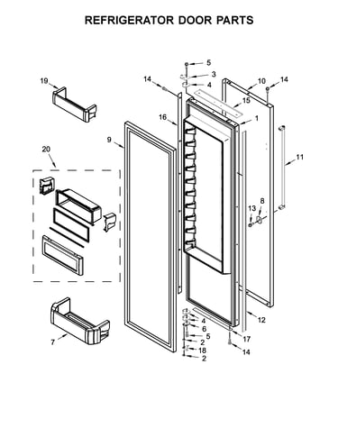 Refrigerator door parts