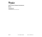 Whirlpool WRF535SMHW00 cover sheet diagram