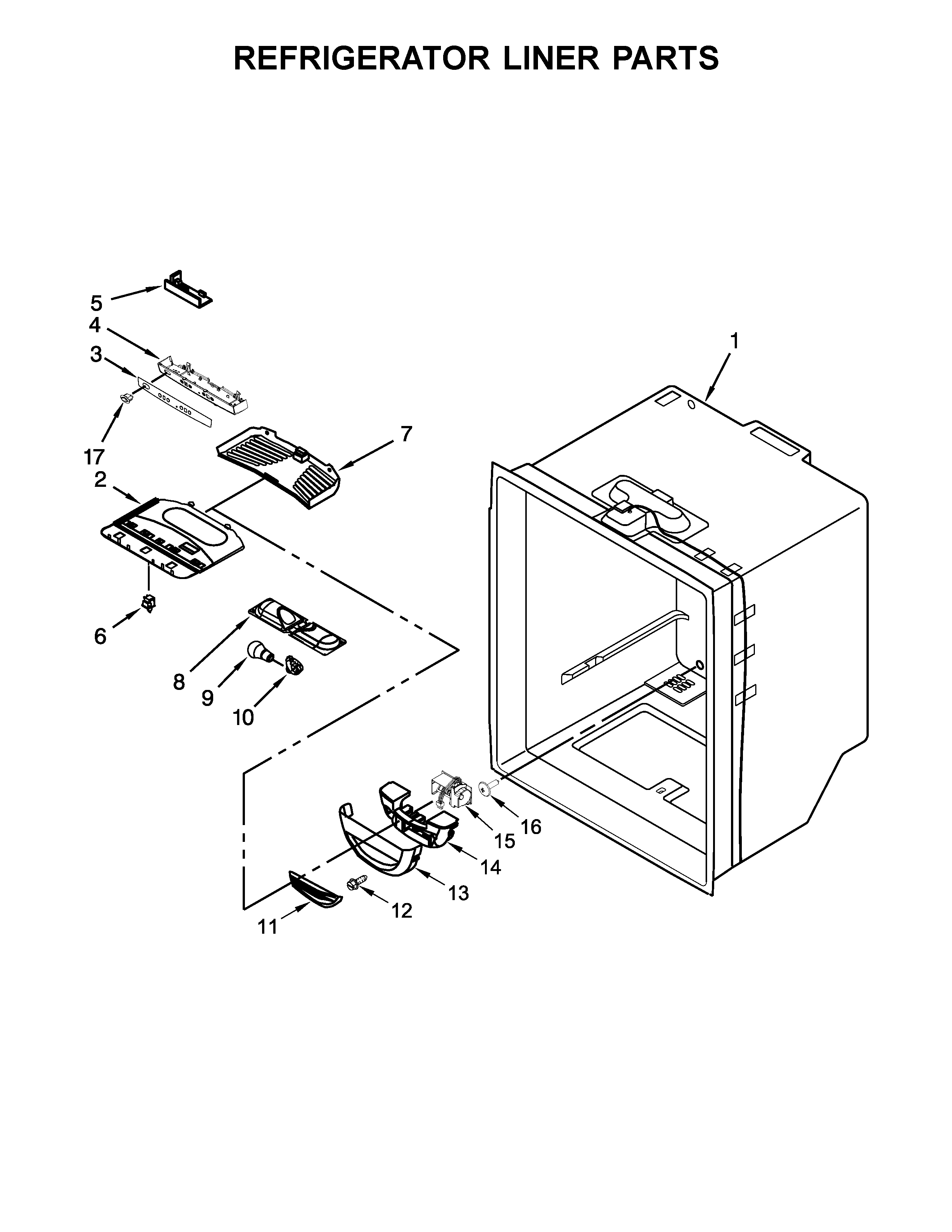 Refrigerator liner parts