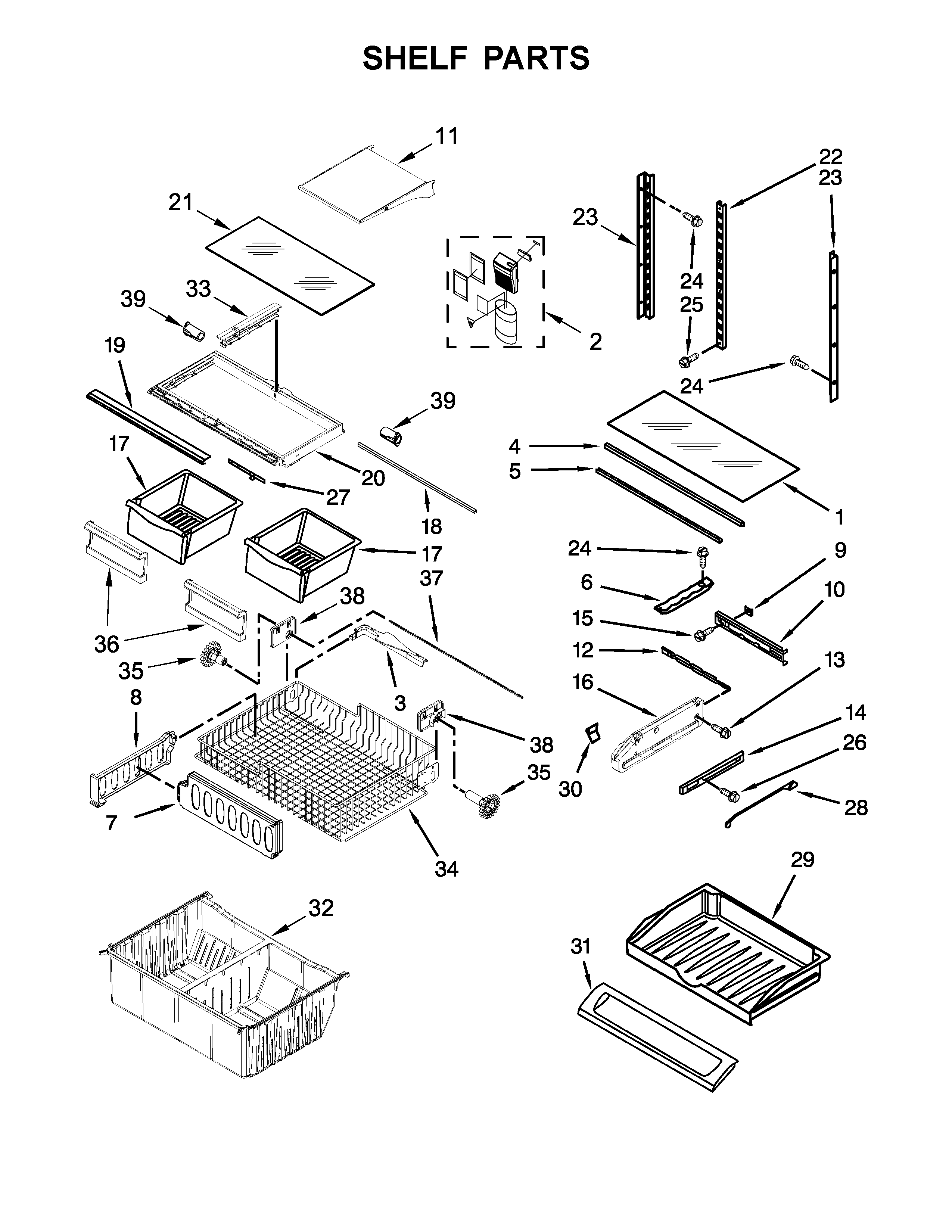 Shelf parts