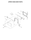 Upper oven door parts
