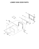 Lower oven door parts