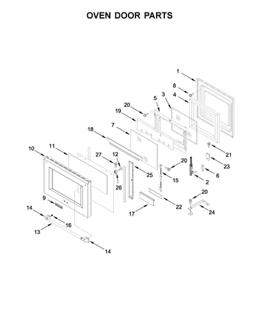 Oven door parts
