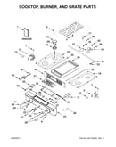 Cooktop, burner, and grate parts
