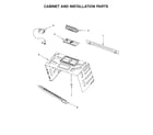 KitchenAid YKMHS120EW3 cabinet and installation parts diagram