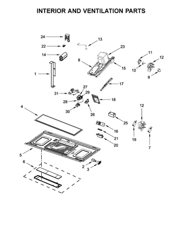Interior and ventilation parts