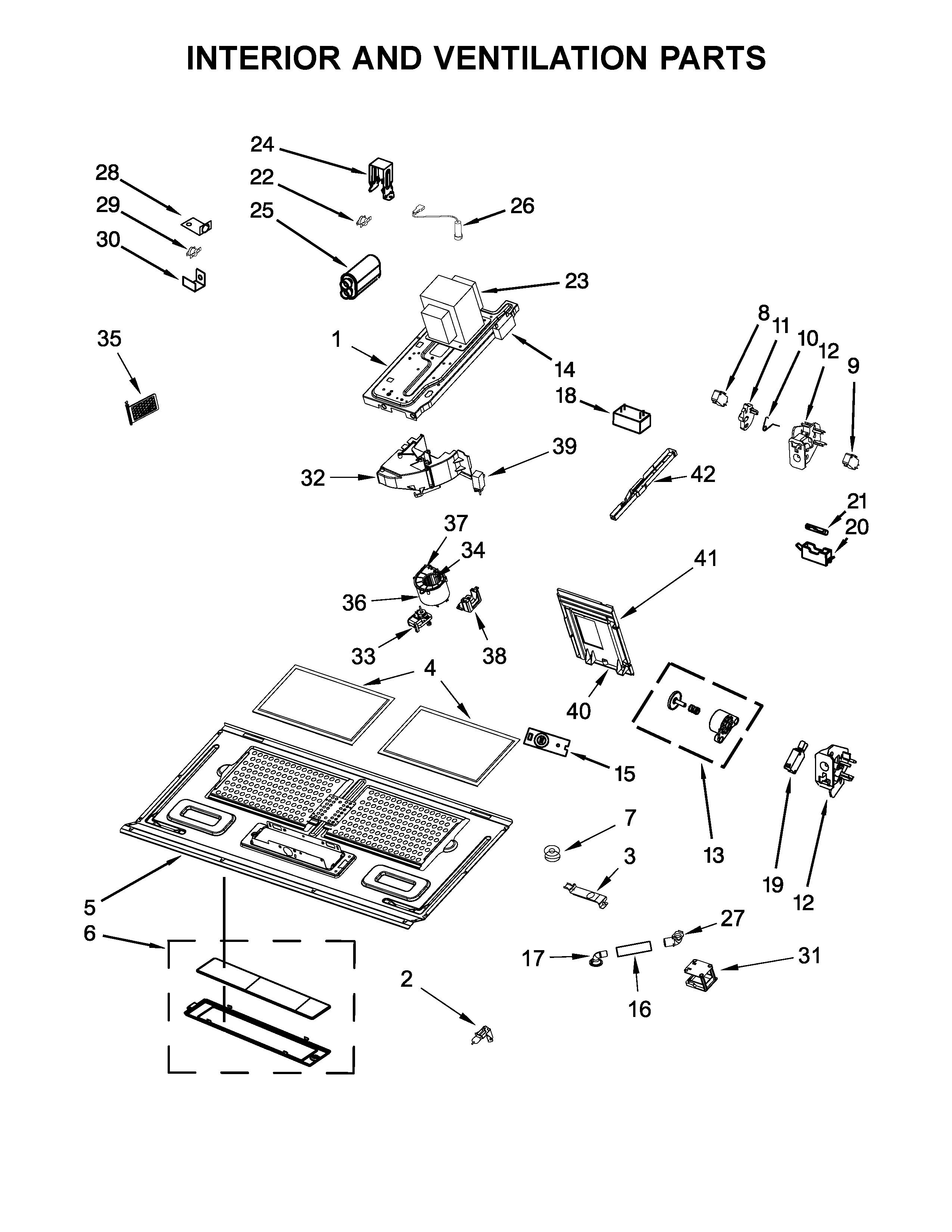 INTERIOR AND VENTILATION PARTS