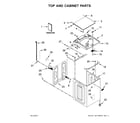 Maytag MVWB835DW2 top and cabinet parts diagram