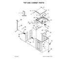 Maytag MVWB855DW2 top and cabinet parts diagram