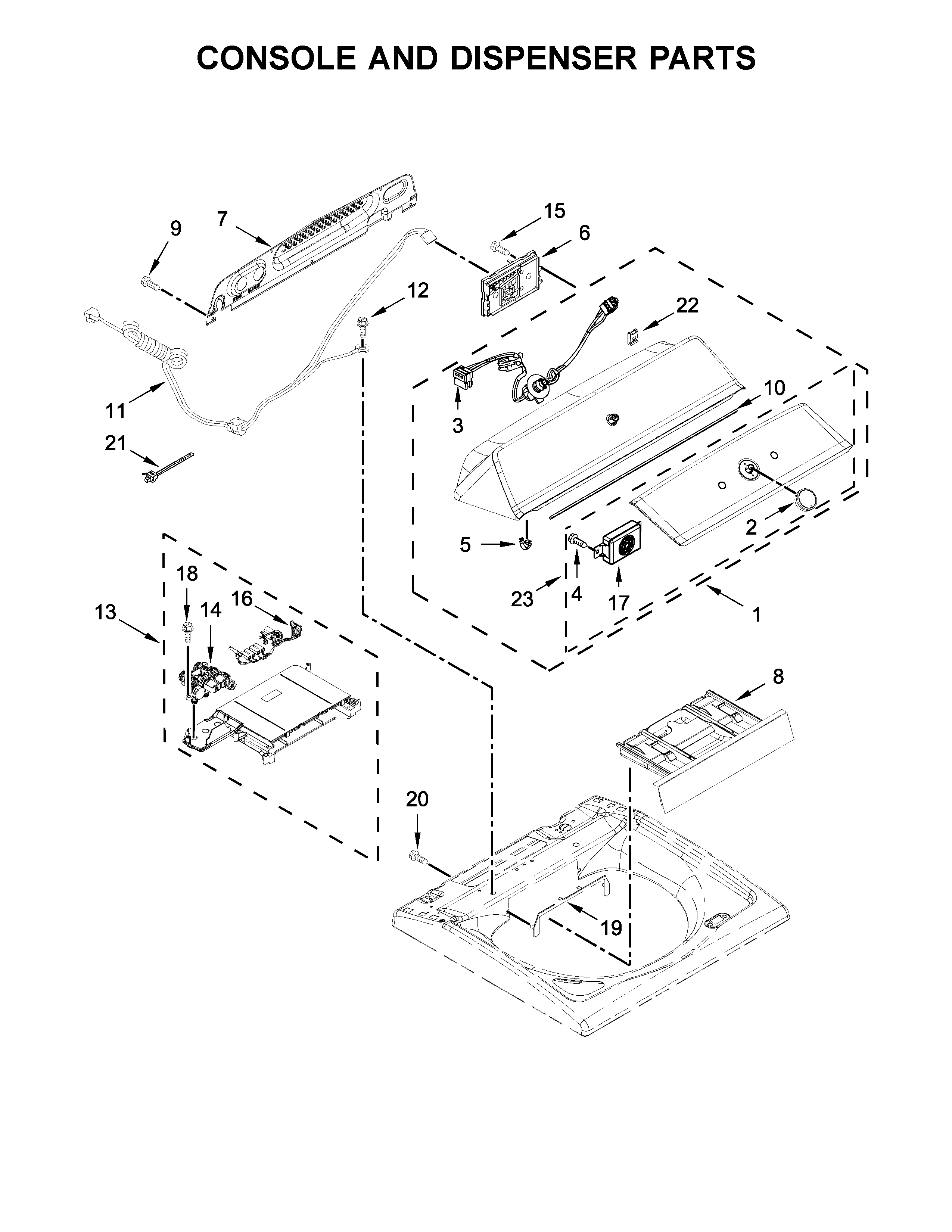 CONSOLE AND DISPENSER PARTS