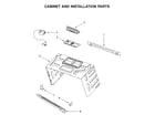 Jenn-Air JMV8208CB1 cabinet and installation parts diagram