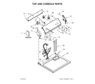 Crosley CED7006GW0 top and console parts diagram