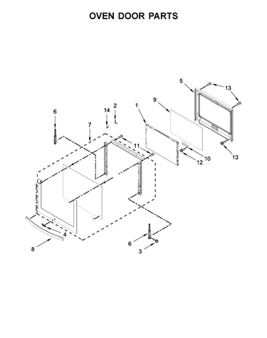 Oven door parts