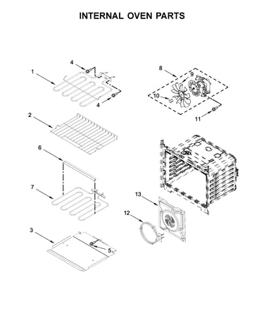 Internal oven parts
