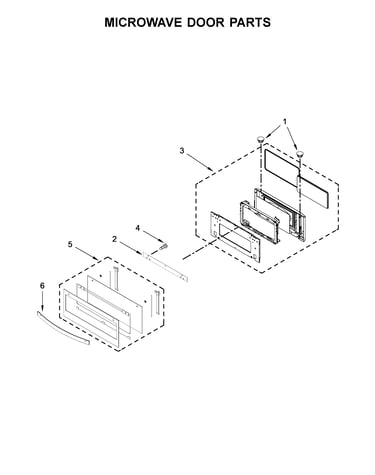 Microwave door parts