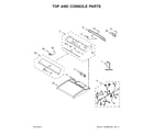 Maytag MEDB835DW3 top and console parts diagram