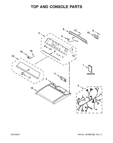 Top and console parts