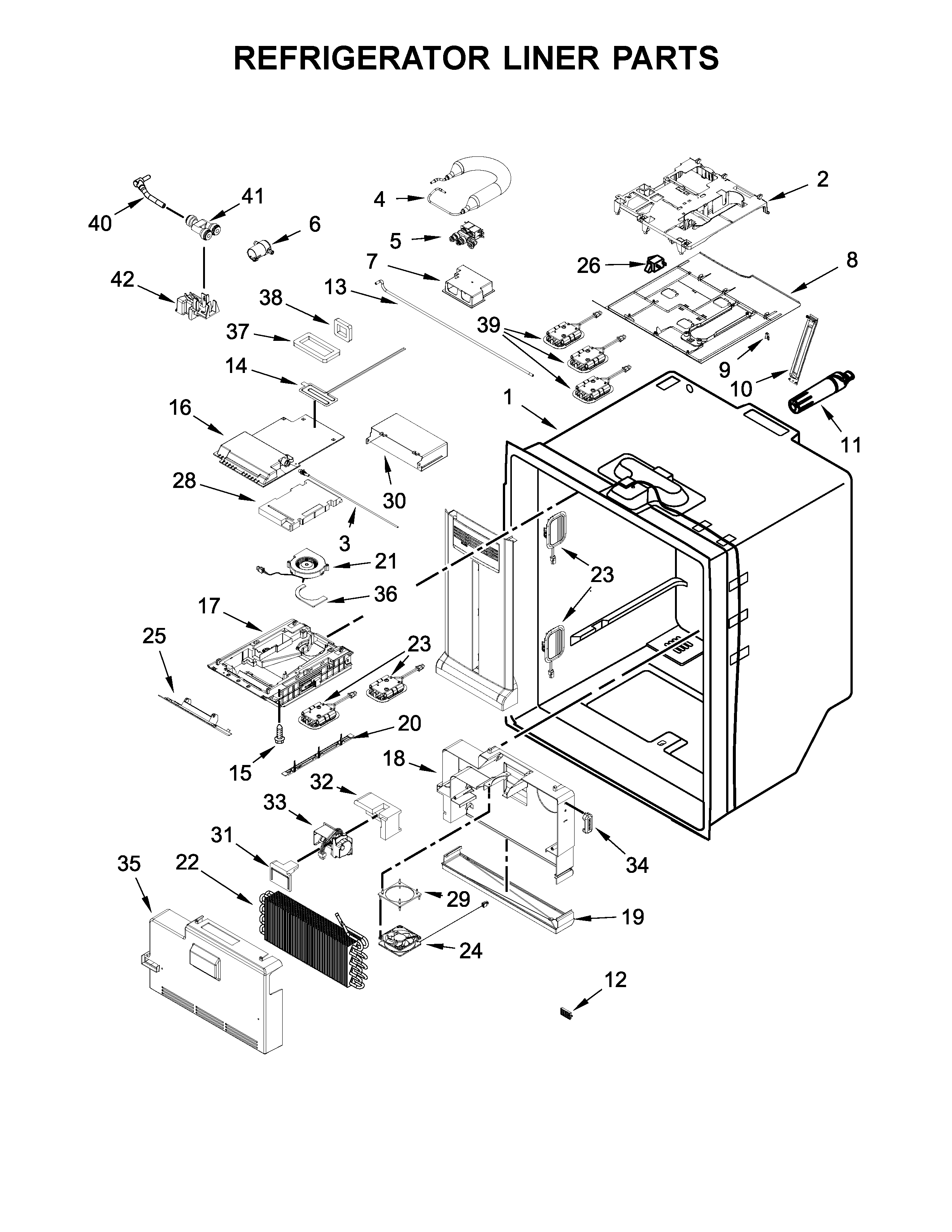 REFRIGERATOR LINER PARTS