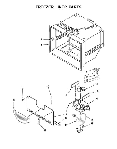 Freezer liner parts
