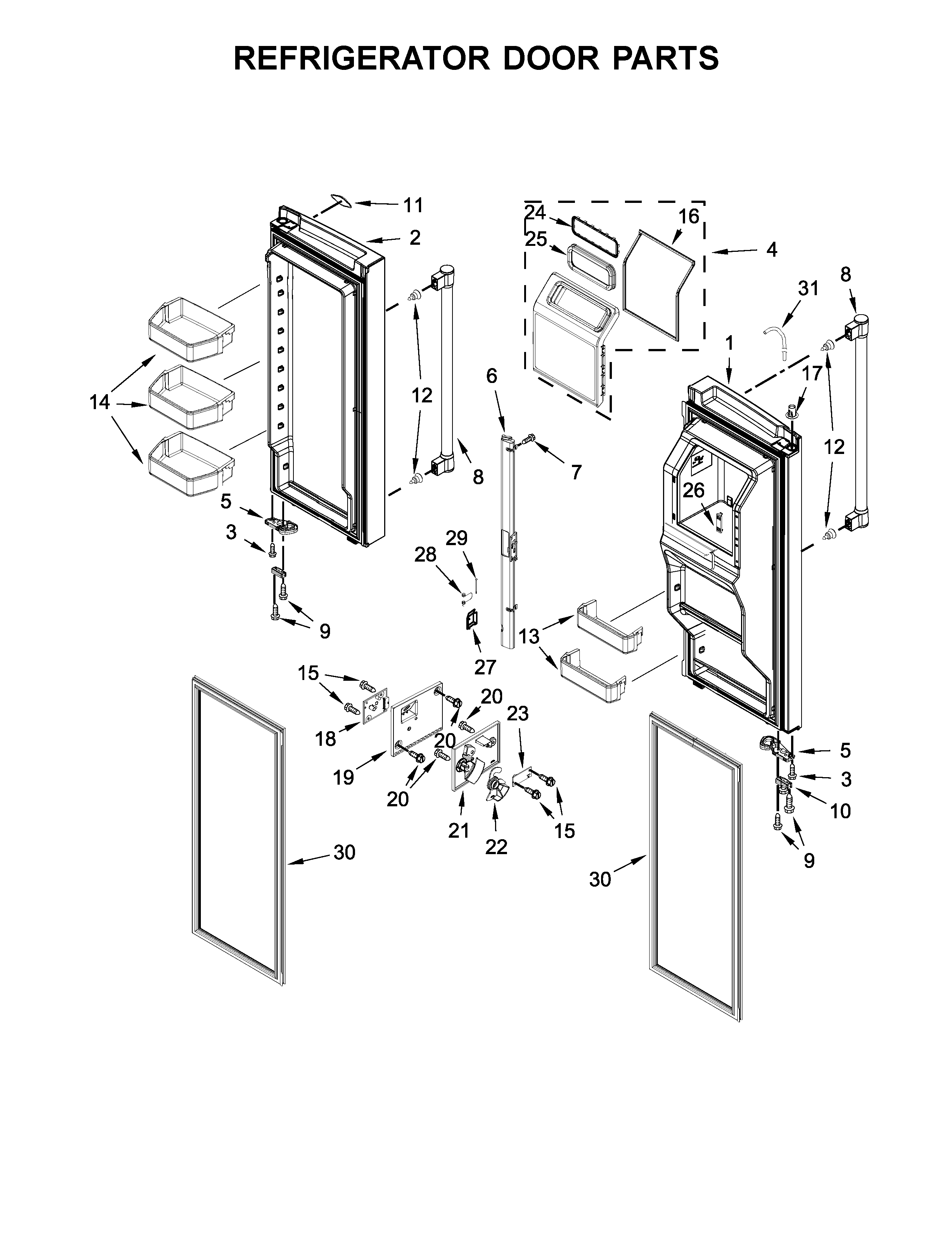 REFRIGERATOR DOOR PARTS