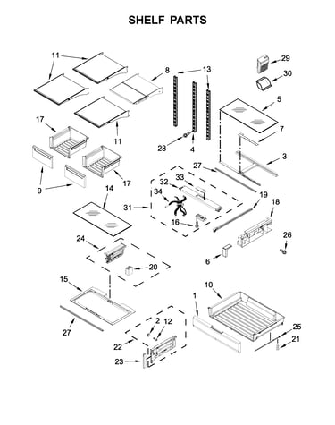 Shelf parts