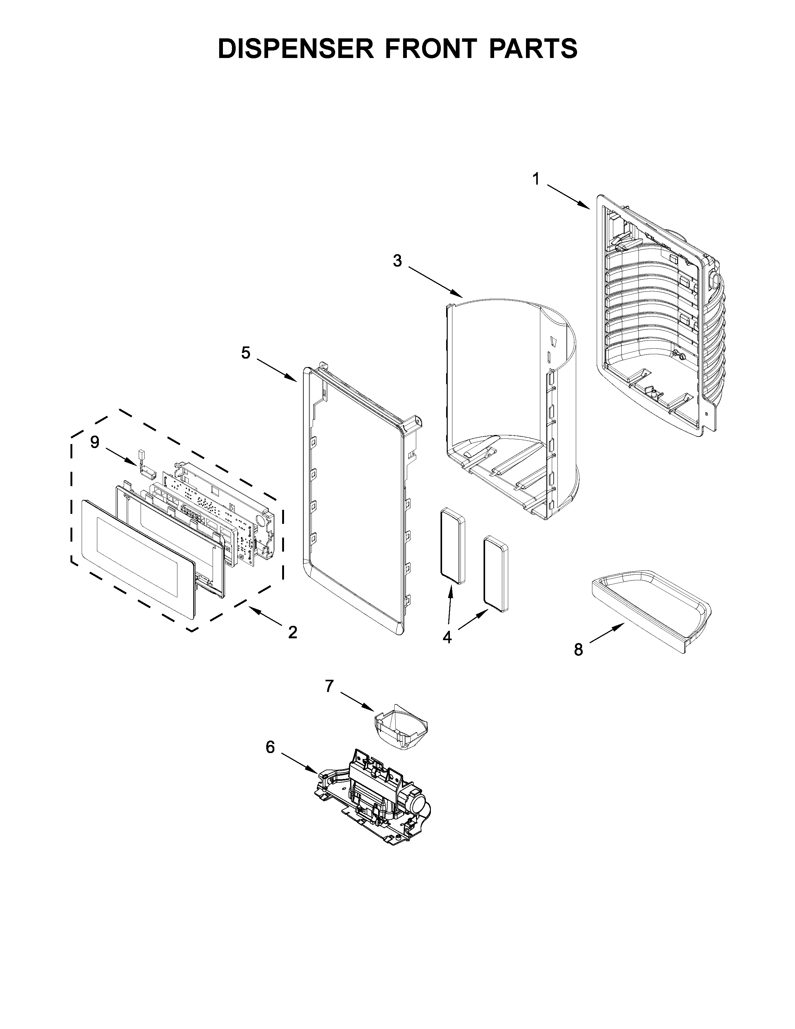 DISPENSER FRONT PARTS