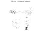 Maytag MFT2776FEZ00 icemaker and ice container parts diagram