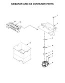 Icemaker and ice container parts