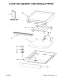 Cooktop, element and griddle parts