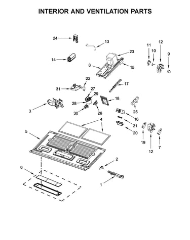 Interior and ventilation parts
