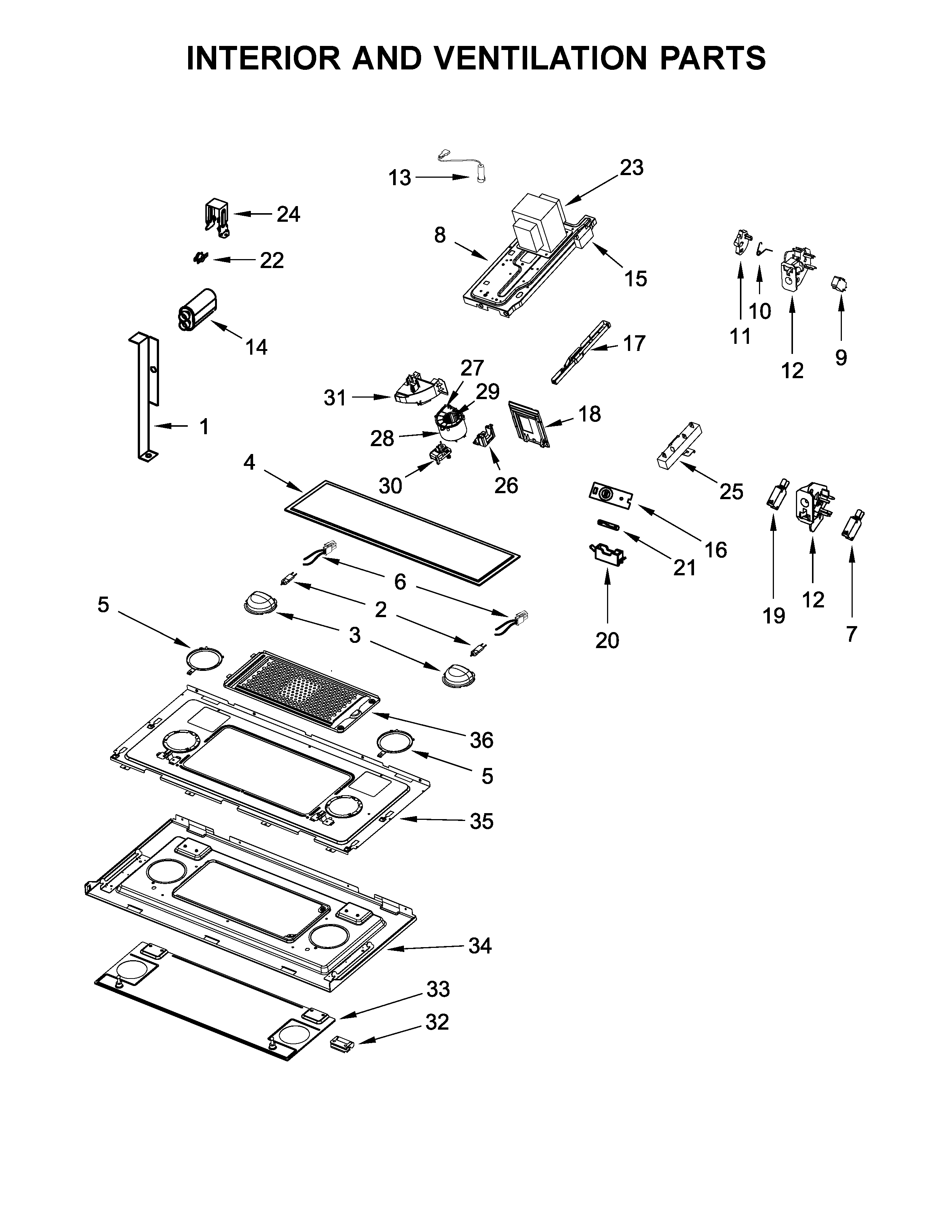 INTERIOR AND VENTILATION PARTS