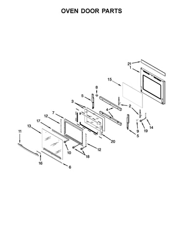 Oven door parts