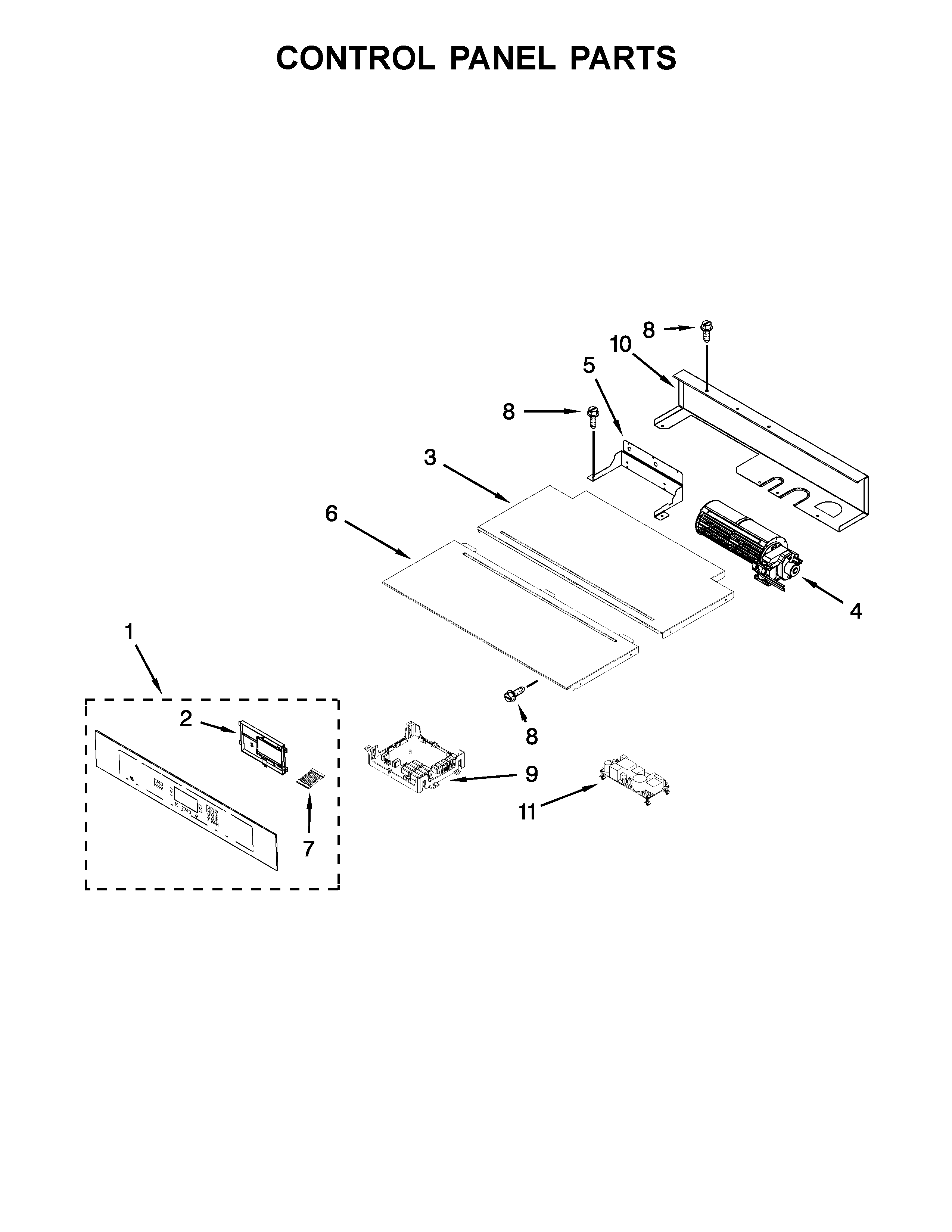 Control panel parts