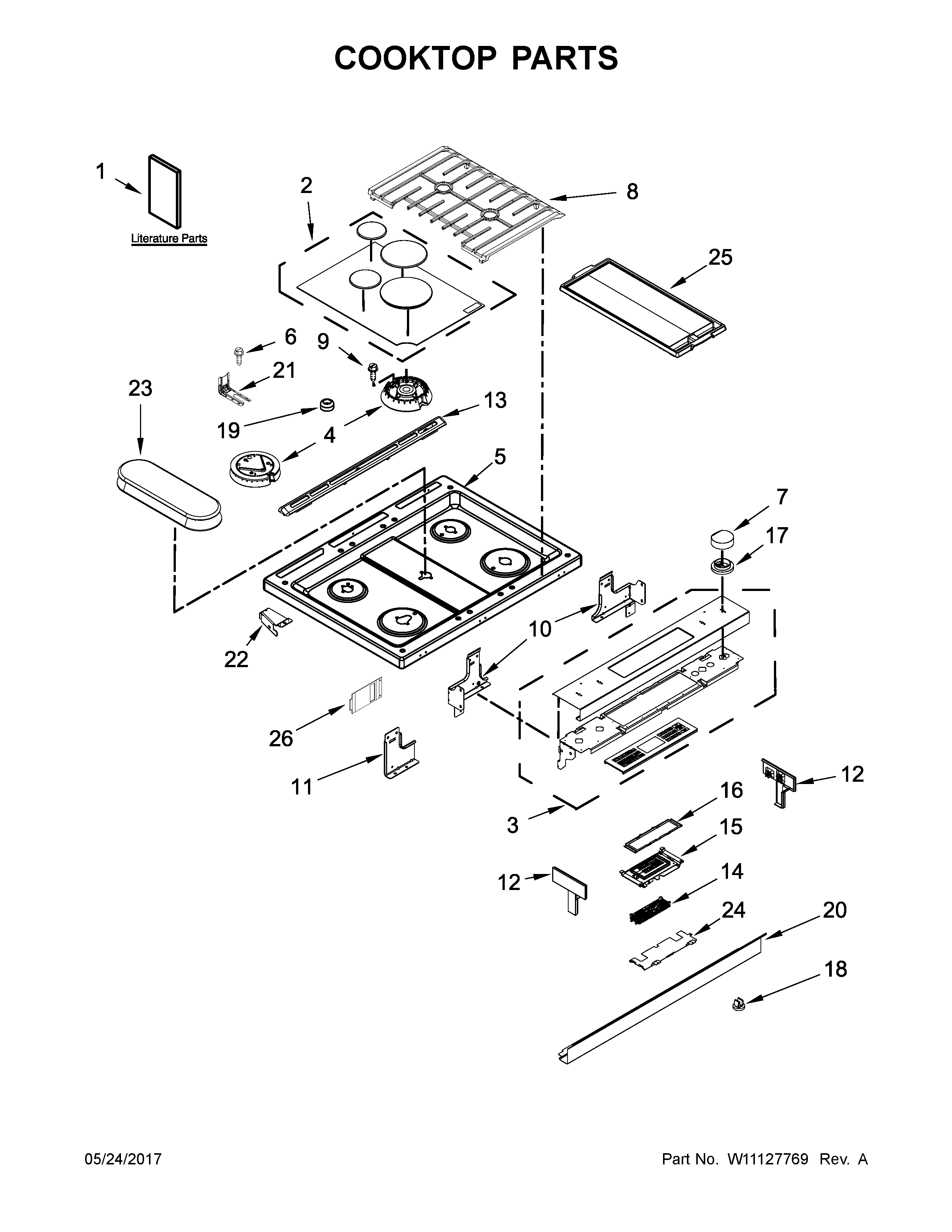 Cooktop parts