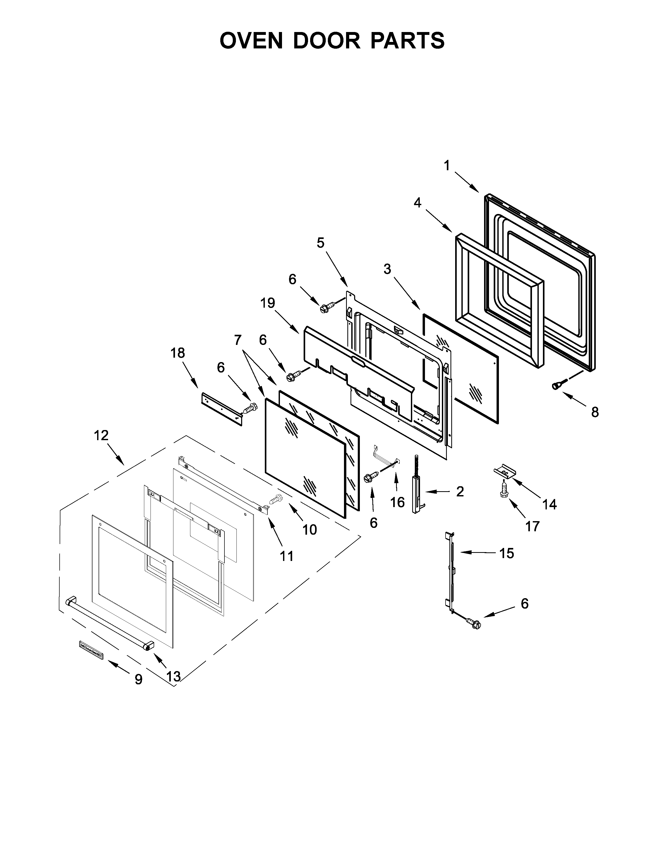OVEN DOOR PARTS