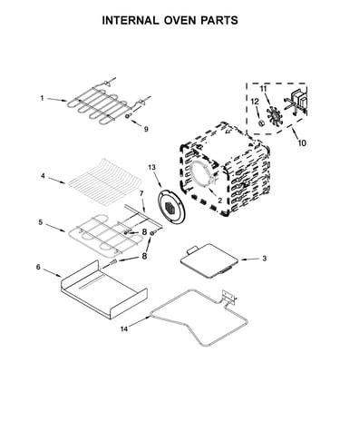Internal oven parts