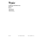 Whirlpool WMH32519FW0 cover sheet diagram
