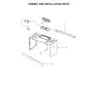 Whirlpool WMH32519FW0 cabinet and installation parts diagram