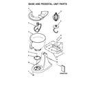 KitchenAid KSM180LEBK0 base and pedestal unit parts diagram