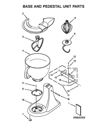 Base and pedestal unit parts