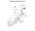 KitchenAid KDTM354ESS3 pump, washarm and motor parts diagram