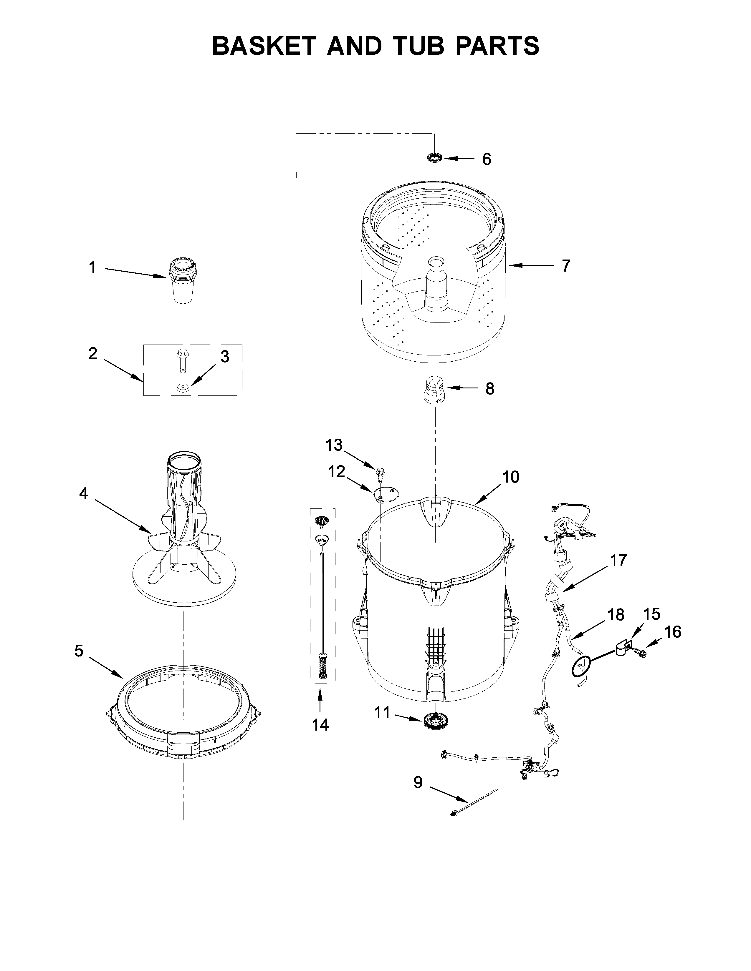 BASKET AND TUB PARTS