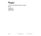 Whirlpool WFE540H0EH1 cover sheet diagram