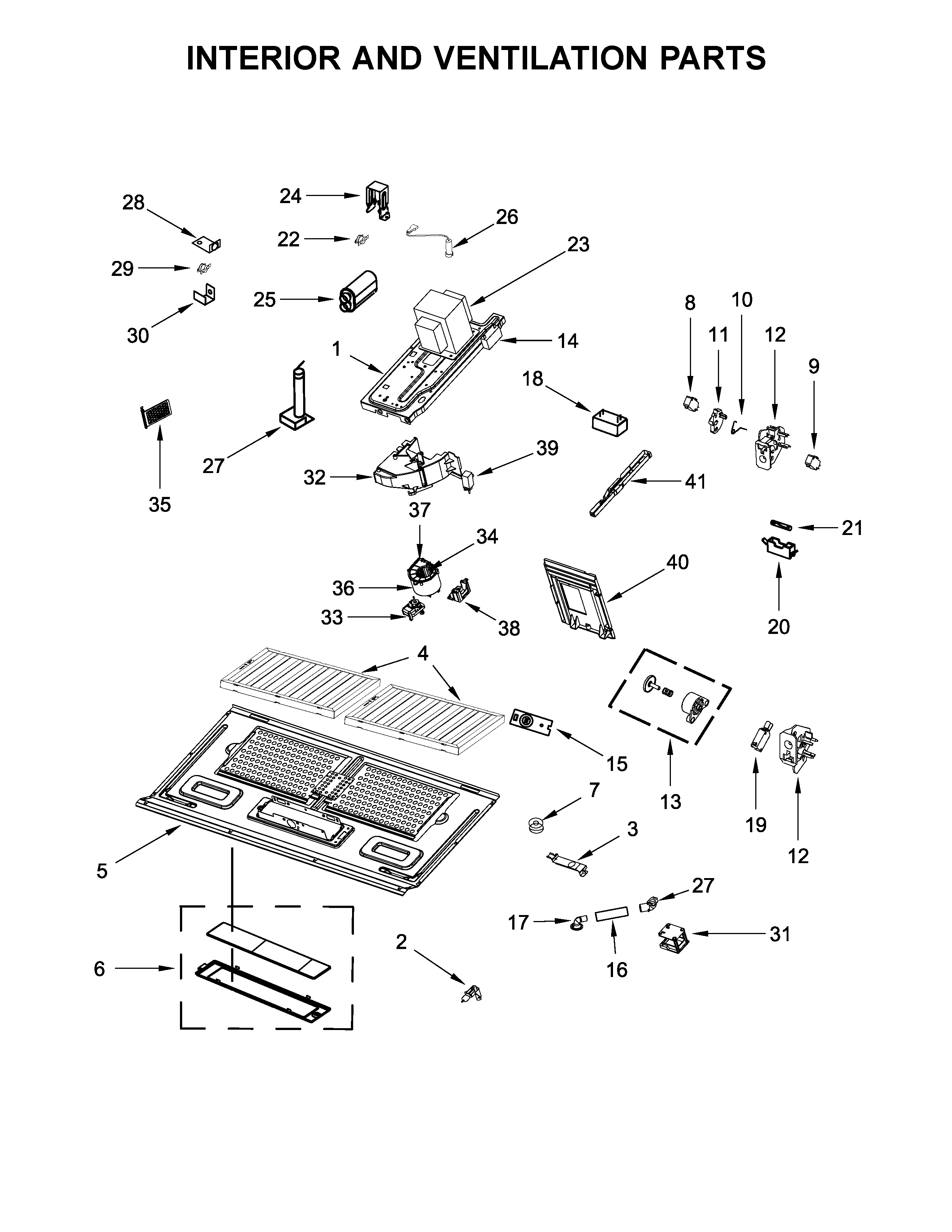 INTERIOR AND VENTILATION PARTS